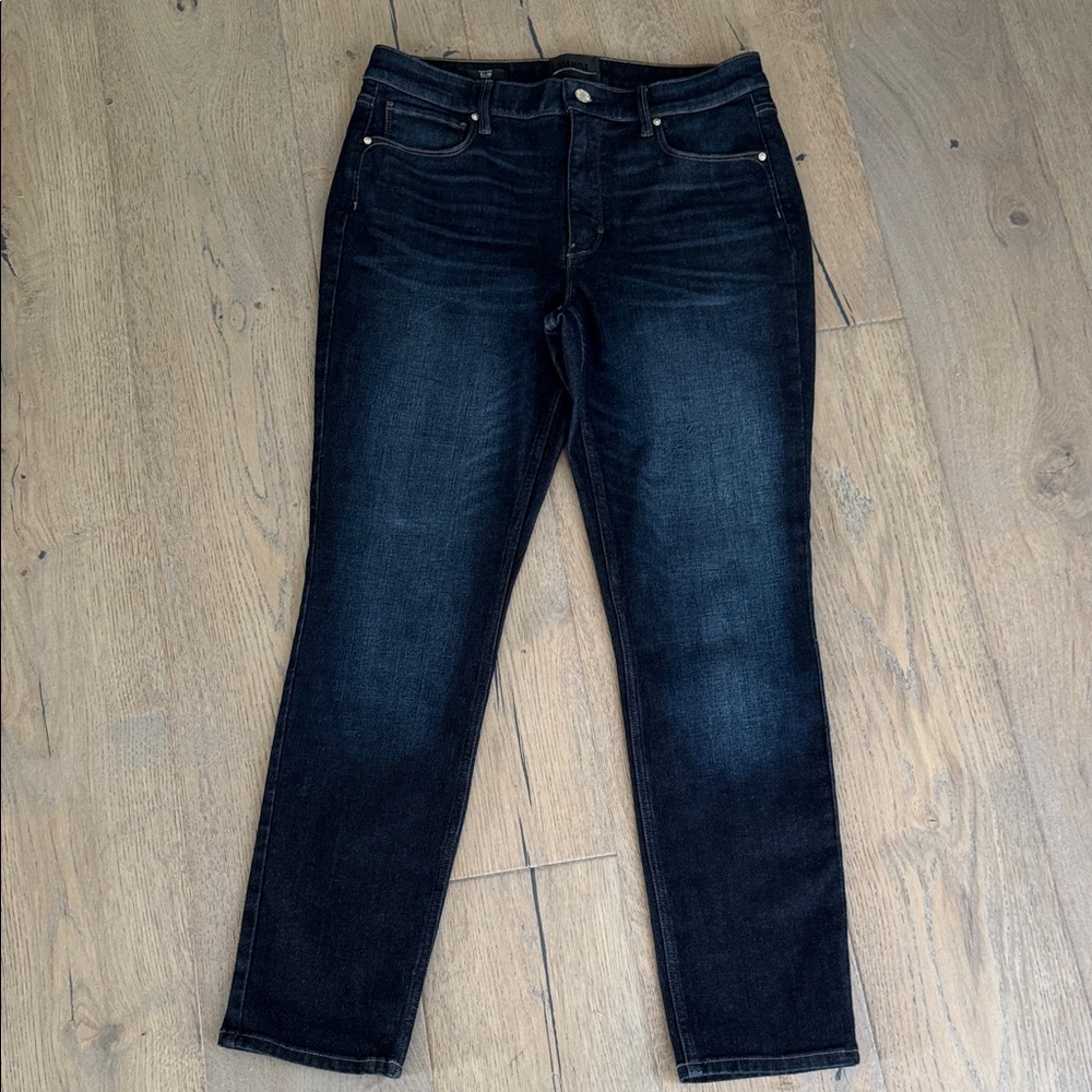 White House Black Market High Rise Slim Sculpt Jeans - Dark Blue